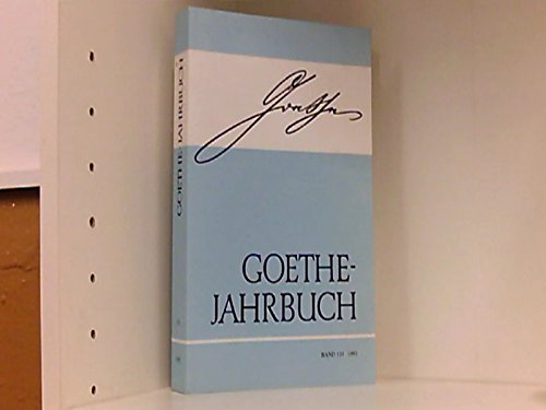 Beispielbild fr Goethe Jahrbuch 1993 - Band 110 zum Verkauf von Sammlerantiquariat