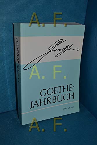 Beispielbild fr Goethe Jahrbuch 1996 - Band 113 zum Verkauf von Sammlerantiquariat