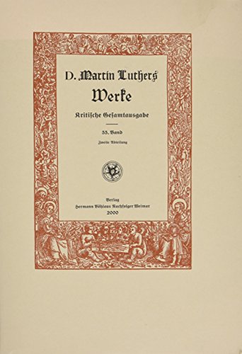 Stock image for D. Martin Luthers Werke. Kritische Gesamtausgabe (Weimarer Ausgabe) for sale by Blackwell's