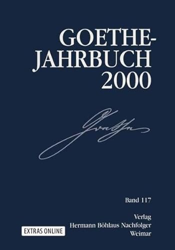 9783740011604: Goethe Jahrbuch: Band 117/2000