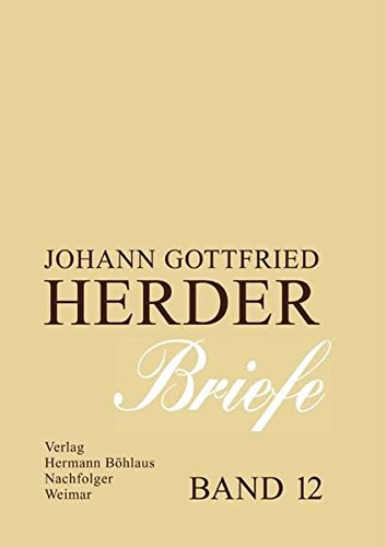 Stock image for Johann Gottfried Herder. Briefe for sale by Blackwell's