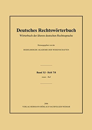 Stock image for Deutsches Rechtswrterbuch for sale by Blackwell's