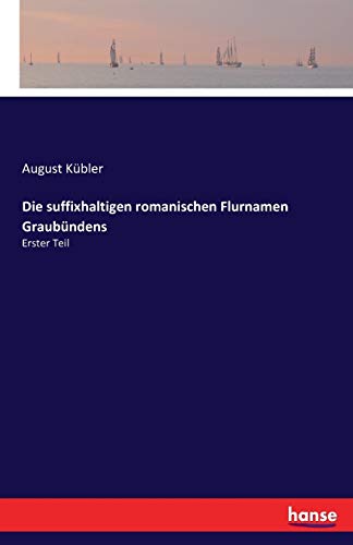 Stock image for Die suffixhaltigen romanischen Flurnamen Graubndens: Erster Teil (German Edition) for sale by Lucky's Textbooks