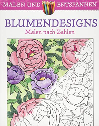 9783741521706: Malen und entspannen: Blumendesigns