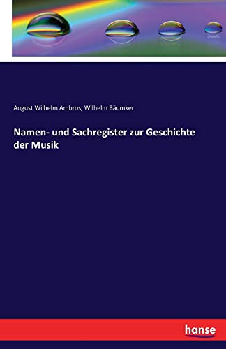 9783742849182: Namen- und Sachregister zur Geschichte der Musik (German Edition)