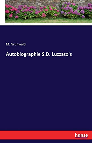 Imagen de archivo de Autobiographie S.D. Luzzato's a la venta por Ria Christie Collections