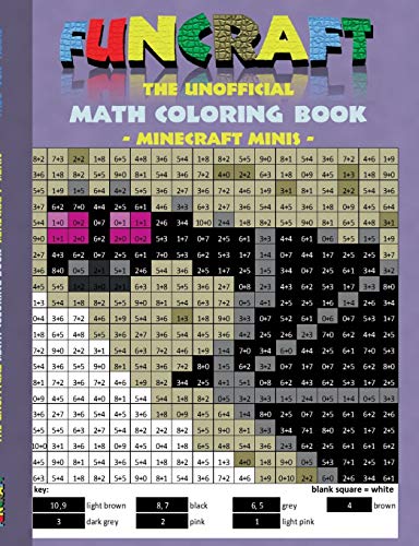 Beispielbild fr Funcraft - The unofficial Math Coloring Book: Minecraft Minis: Age: 6-10 years. Coloring book, age, learning math, mathematic, school, class, . first rules of arithmetics, children, Baby a zum Verkauf von Books From California