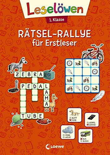 9783743209626: Leselwen Rtsel-Rallye fr Erstleser - 1. Klasse (Orange): Rtselbuch zum Lesenlernen fr Kinder ab 6 Jahre