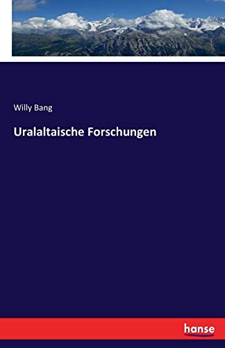 Stock image for Uralaltaische Forschungen for sale by Ria Christie Collections