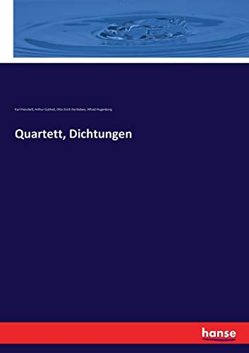 Stock image for Quartett, Dichtungen (German Edition) for sale by Lucky's Textbooks