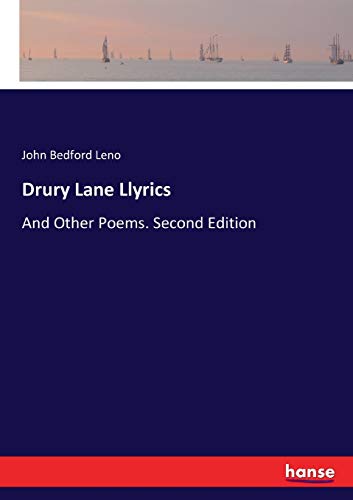 9783744777308: Drury Lane Llyrics: And Other Poems. Second Edition