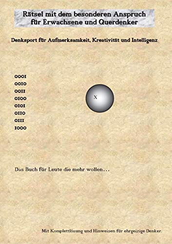 9783744848749: Rtsel mit dem besonderen Anspruch fr Erwachsene und Querdenker: Denksport fr Aufmerksamkeit, Kreativitt und Intelligenz (German Edition)