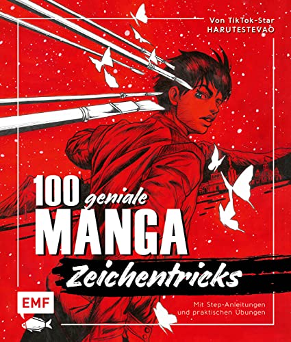 9783745909098: 100 geniale Manga-Zeichentricks: Material, Technik, Dynamik und Charakterdesign - Von TikTok-Star Harutestevao - Mit Step-Anleitungen und praktischen bungen