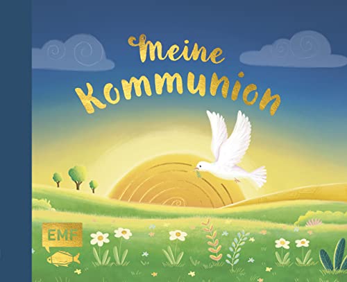 9783745915228: Meine Kommunion (blau): Eintragalbum fr Erinnerungen und Fotos mit edler Goldfolienprgung