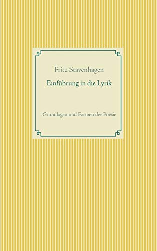 Beispielbild fr Einfhrung in die Lyrik: Grundlagen und Formen der Poesie (German Edition) zum Verkauf von Lucky's Textbooks
