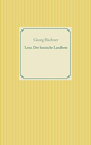 9783746092911: Lenz. Der hessische Landbote (German Edition)