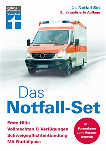 Stock image for Das Notfall-Set: Erste Hilfe, Vollmachten & Verfgungen, Schweigepflichtentbindung, Notfallpass. Mit Formularen zum Heraustrennen for sale by Revaluation Books