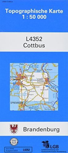 9783749038374: Cottbus 1 : 50 000: Brandenburg / Topographische Karte 1 : 50 000