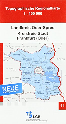 9783749045242: Landkreis Oder-Spree / Kreisfreie Stadt Frankfurt(Oder) 1 : 100 000