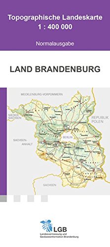 Beispielbild fr Topographische Landeskarte Brandenburg: 1:400000 zum Verkauf von medimops