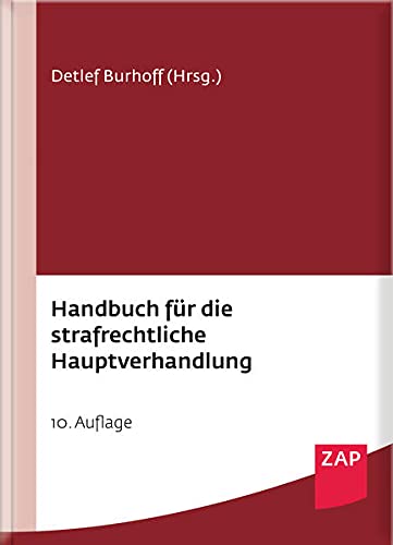9783750800175: Handbuch fr die strafrechtliche Hauptverhandlung