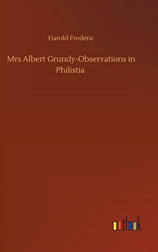 Beispielbild fr Mrs Albert Grundy-Observations in Philistia zum Verkauf von Lucky's Textbooks