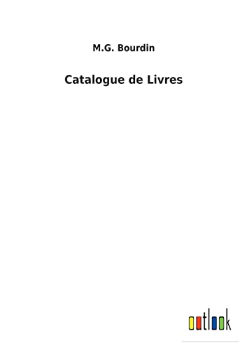 Beispielbild fr Catalogue de Livres zum Verkauf von Chiron Media