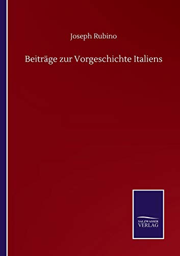 Imagen de archivo de Beiträge zur Vorgeschichte Italiens a la venta por WorldofBooks