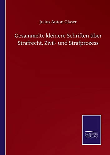 Stock image for Gesammelte kleinere Schriften ber Strafrecht, Zivil- und Strafprozess (German Edition) for sale by Lucky's Textbooks