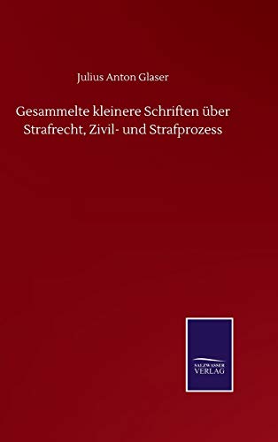 Stock image for Gesammelte kleinere Schriften ber Strafrecht, Zivil- und Strafprozess (German Edition) for sale by Lucky's Textbooks