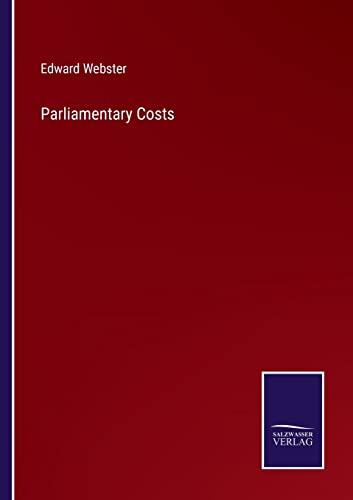 Beispielbild fr Parliamentary Costs zum Verkauf von Chiron Media