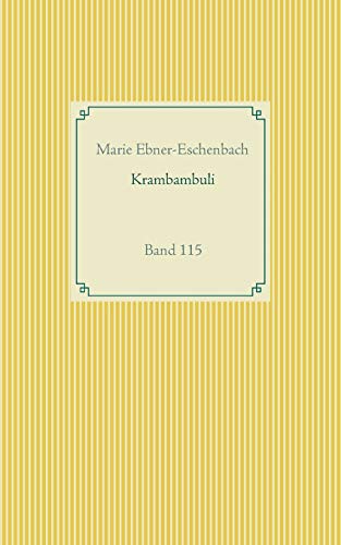 Stock image for Krambambuli:Band 115 for sale by Blackwell's