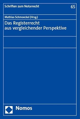Stock image for Das Registerrecht aus vergleichender Perspektive for sale by GreatBookPricesUK