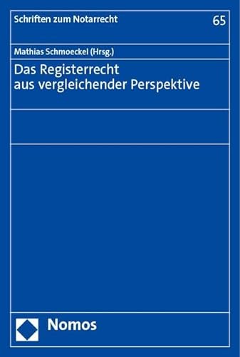 Stock image for Das Registerrecht aus vergleichender Perspektive for sale by GreatBookPrices
