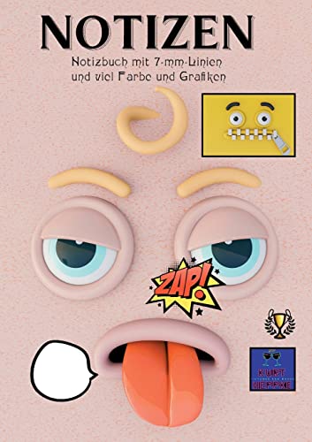 Stock image for Notizen: Notizbuch mit 7-mm-Linien und viel Farbe und Grafiken (German Edition) for sale by Lucky's Textbooks