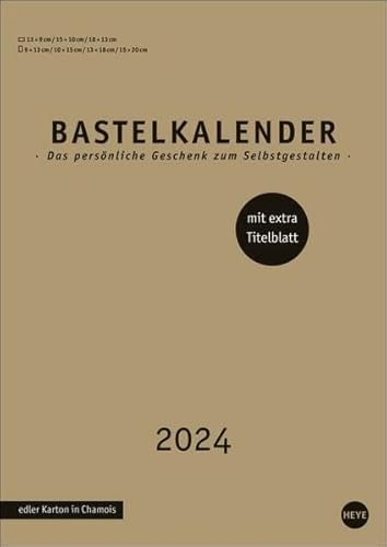 Bastelkalender 2025 Premium gold A4. Blanko-Kalender zum Basteln und 