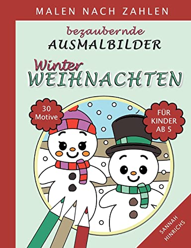 9783756821587: Bezaubernde Ausmalbilder Malen nach Zahlen - Winter-Weihnachten (German Edition)