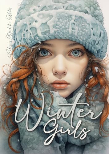 9783758406089: Winter Girls Coloring Book for Adults: Grayscale Winter Fashion Coloring Book | Girls Portrait Coloring Book for Adults| Knitted Winter Fashion Coloring Book Grayscale (1) (Winter Coloring Books)