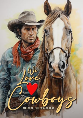 Stock image for We love Cowboys Coloring Book for Adults: Cowboy Coloring Book Grayscale Horses Coloring Book for Adults Grayscale Outdoor Coloring Book Adults A4 50 P (Cowboy Coloring Books) for sale by SecondSale