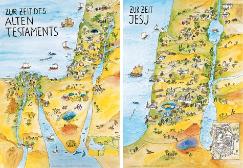 Wandkarten zum AT und NT: Das Heilige Land zur Zeit des AT und NT by Röckener...