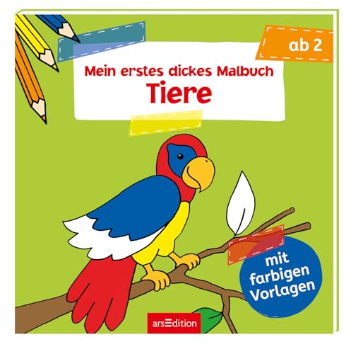 9783760769684: Mein erstes dickes Malbuch: Tiere: Malbuch mit farbigen Vorlagen ab 2 Jahre