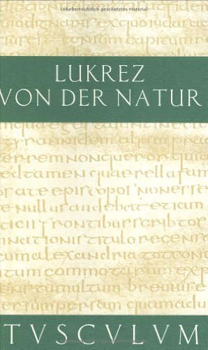 9783760815640: Von der Natur (Sammlung Tusculum)