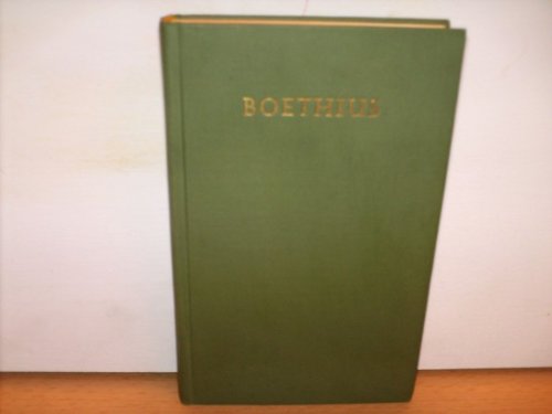 Consolationis philosophiae / Trost der Philosophie. Lateinisch und Deutsch. Herausgegeben und übersetzt von Ernst Gegenschatz und Olof Gigon. Eingeleitet und erläutert von Olof Gigon. 3., überarbeitete Auflage. - Boethius.