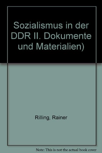 9783760903811: Sozialismus in der DDR II. Dokumente und Materialien)