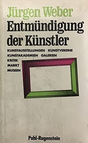 Beispielbild fr Entmndigung der Knstler zum Verkauf von medimops