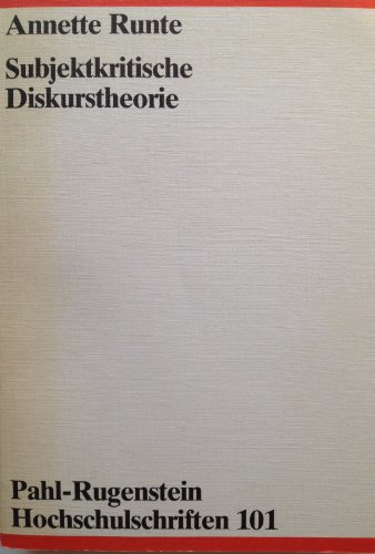Stock image for Subjektkritische Diskurstheorie for sale by Kultgut