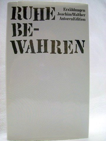 9783761005460: Ruhe bewahren: Erzählungen (Autoren Edition) (German Edition)