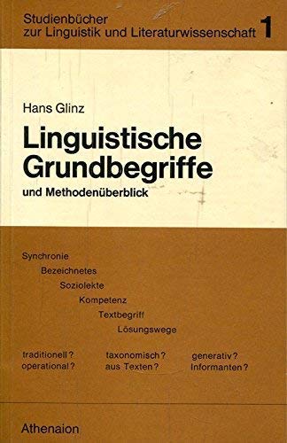 Imagen de archivo de Linguistische Grundbegriffe und Methodenberblick a la venta por Bernhard Kiewel Rare Books