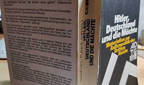 Beispielbild fr Hitler, Deutschland und die Mchte : Materialien zur Auenpolitik des Dritten Reiches zum Verkauf von Bernhard Kiewel Rare Books