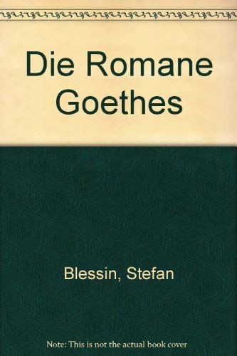 Stock image for Die Romane Goethes for sale by medimops